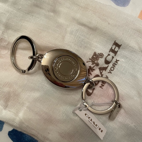 NWT Coach purple floral valet key ring - Picture 5 of 5